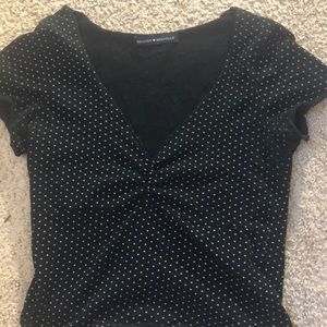Polkadot v-cut brandy Melville top